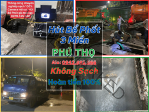 hút bể phốt tại phú thọ